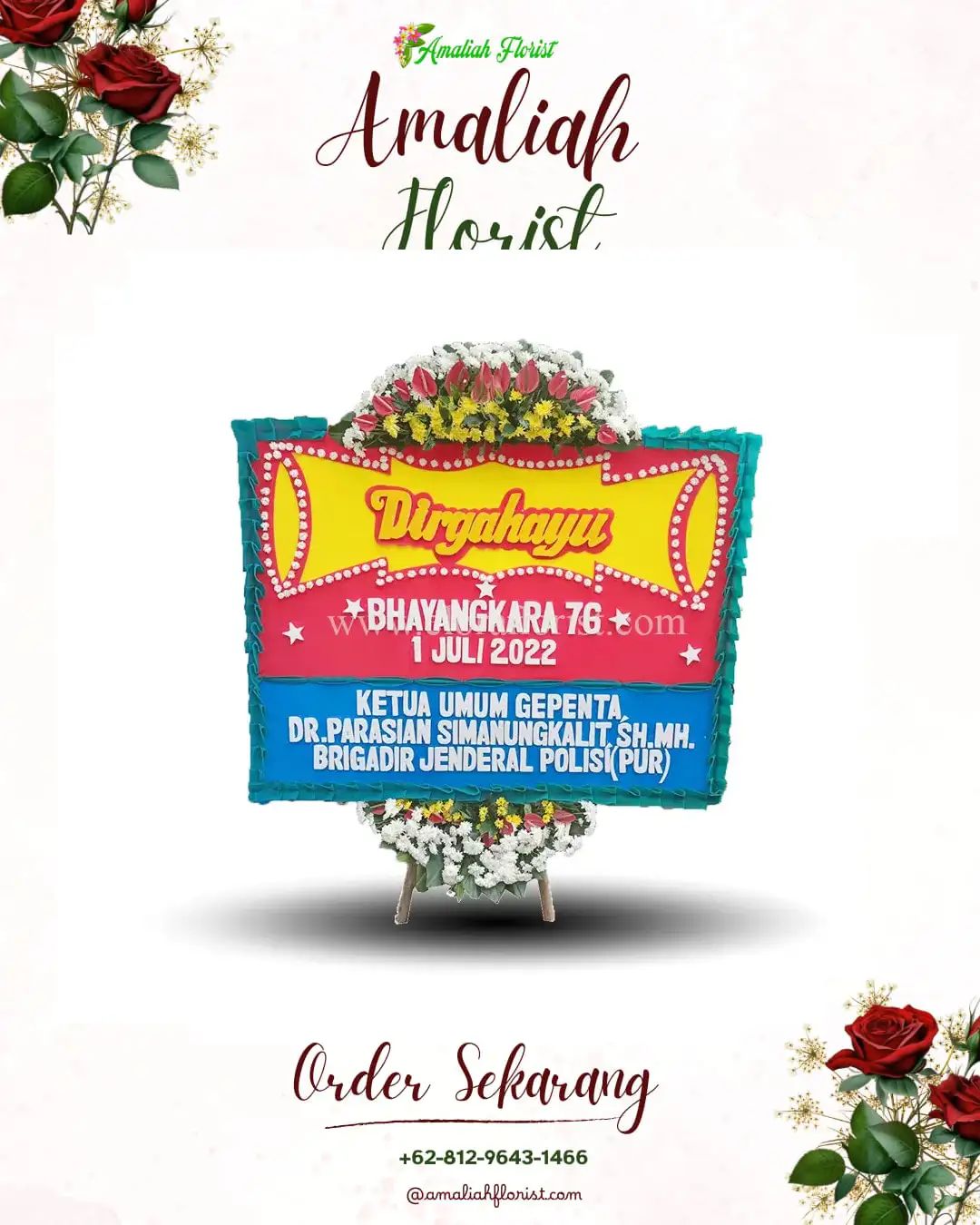 Papan Bunga HUT Ulang Tahun Kalibanteng Kidul
